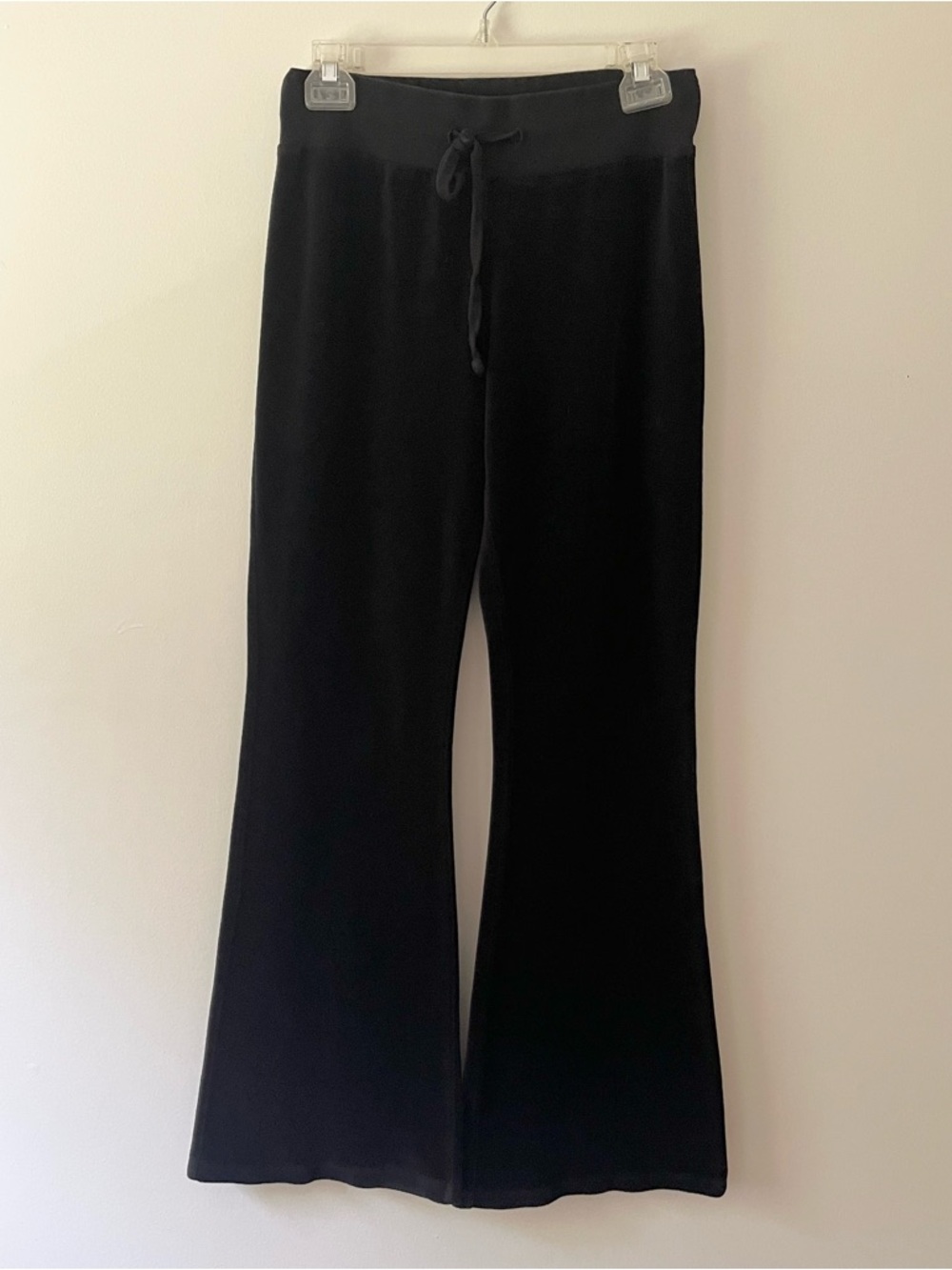 John Galt Velour Pants Black Flares Brandy Melville Bratz Y2K